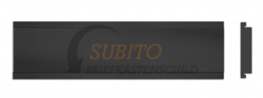 Briefkastenschild Kehrer 67 x 14,5 Alu schwarz